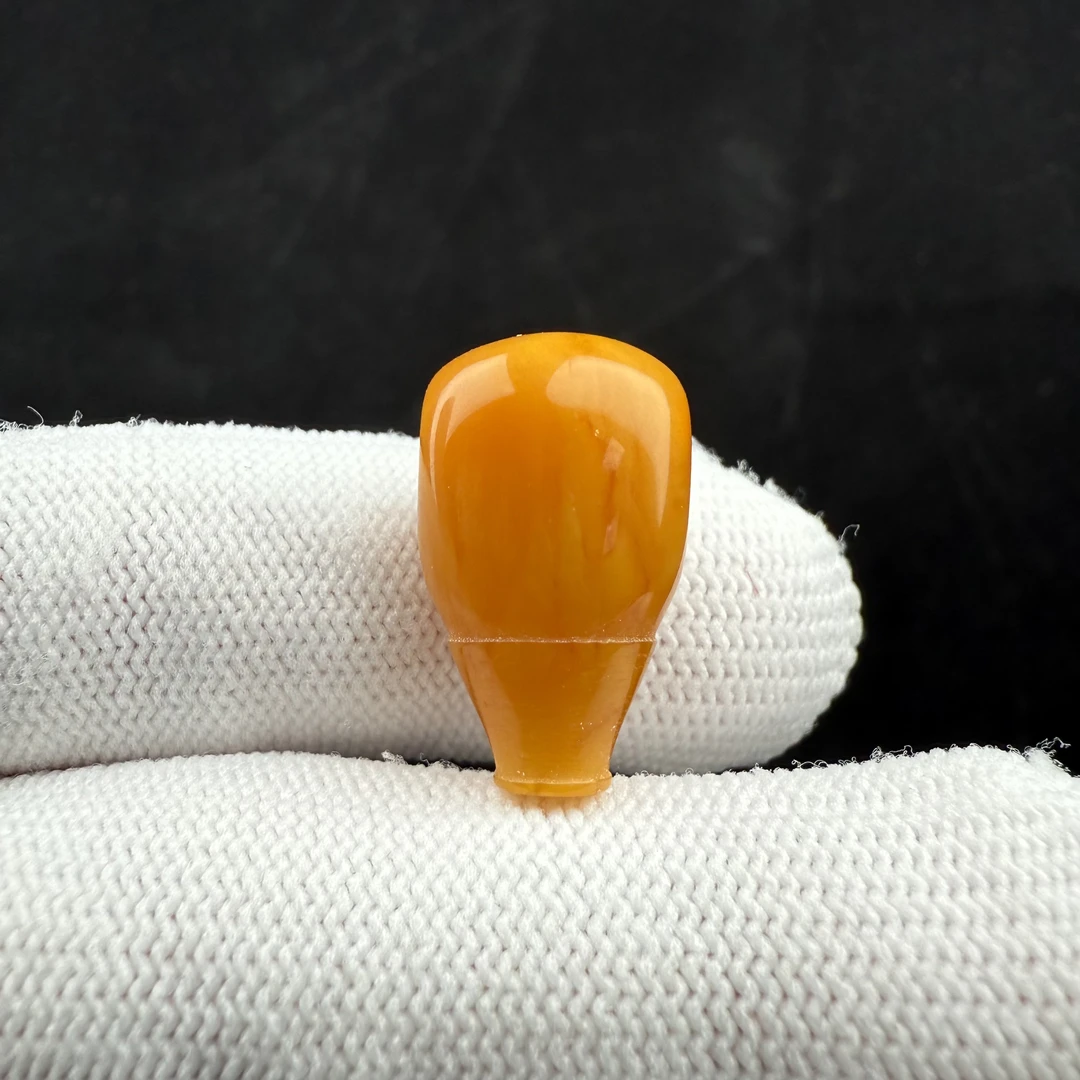 Z4545天然蜜蜡 鸡油红三通 12*19.9mm支持复检