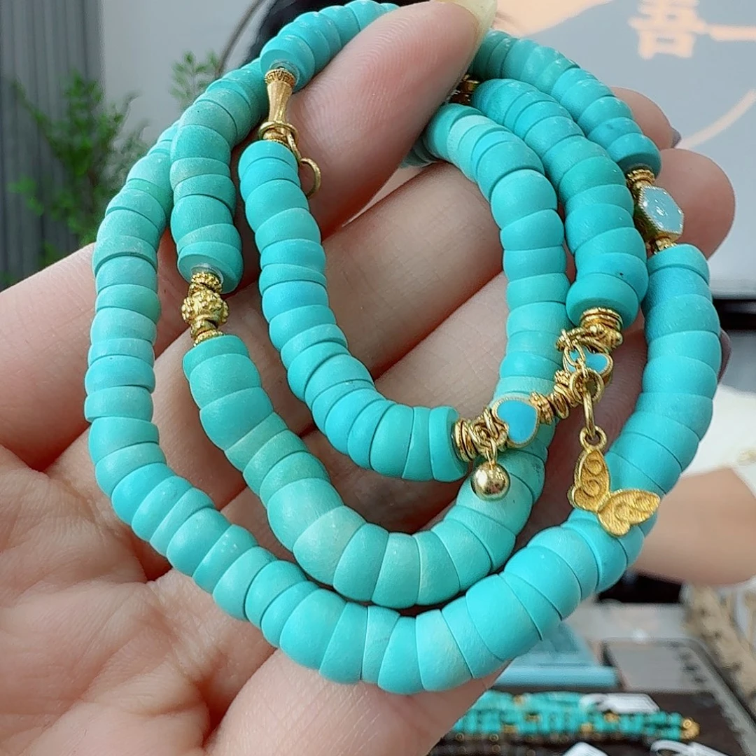 绿松石18K金镶嵌珠宝奇石