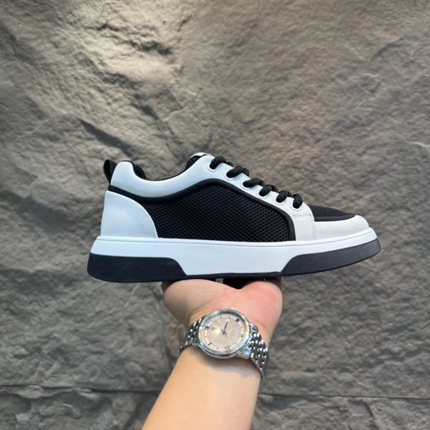 男鞋2025年夏季新款透气网面时尚百搭洋气舒适软底运动休闲板鞋