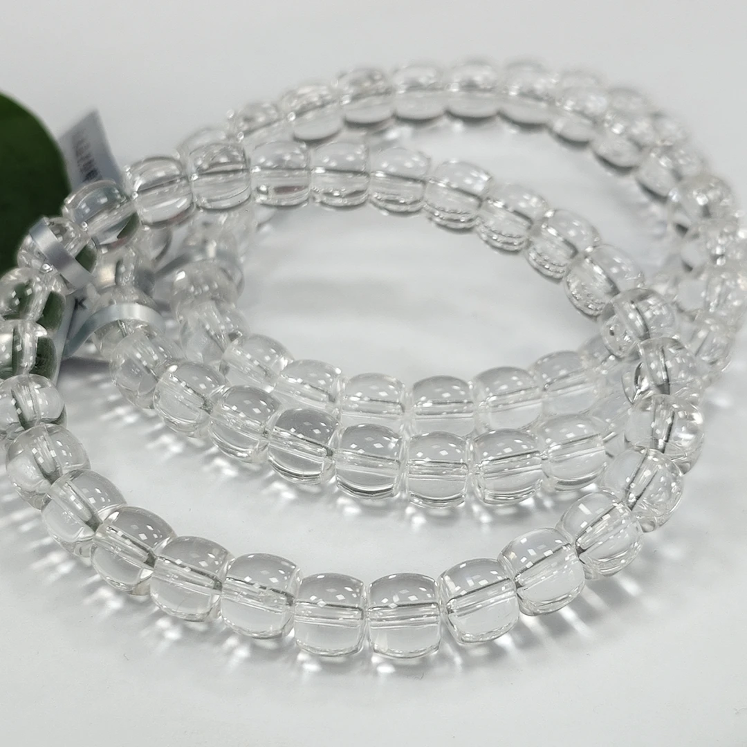 【书记甄选】天然白水晶老型珠单圈手链 多样性发一件 约7mm 6947CK