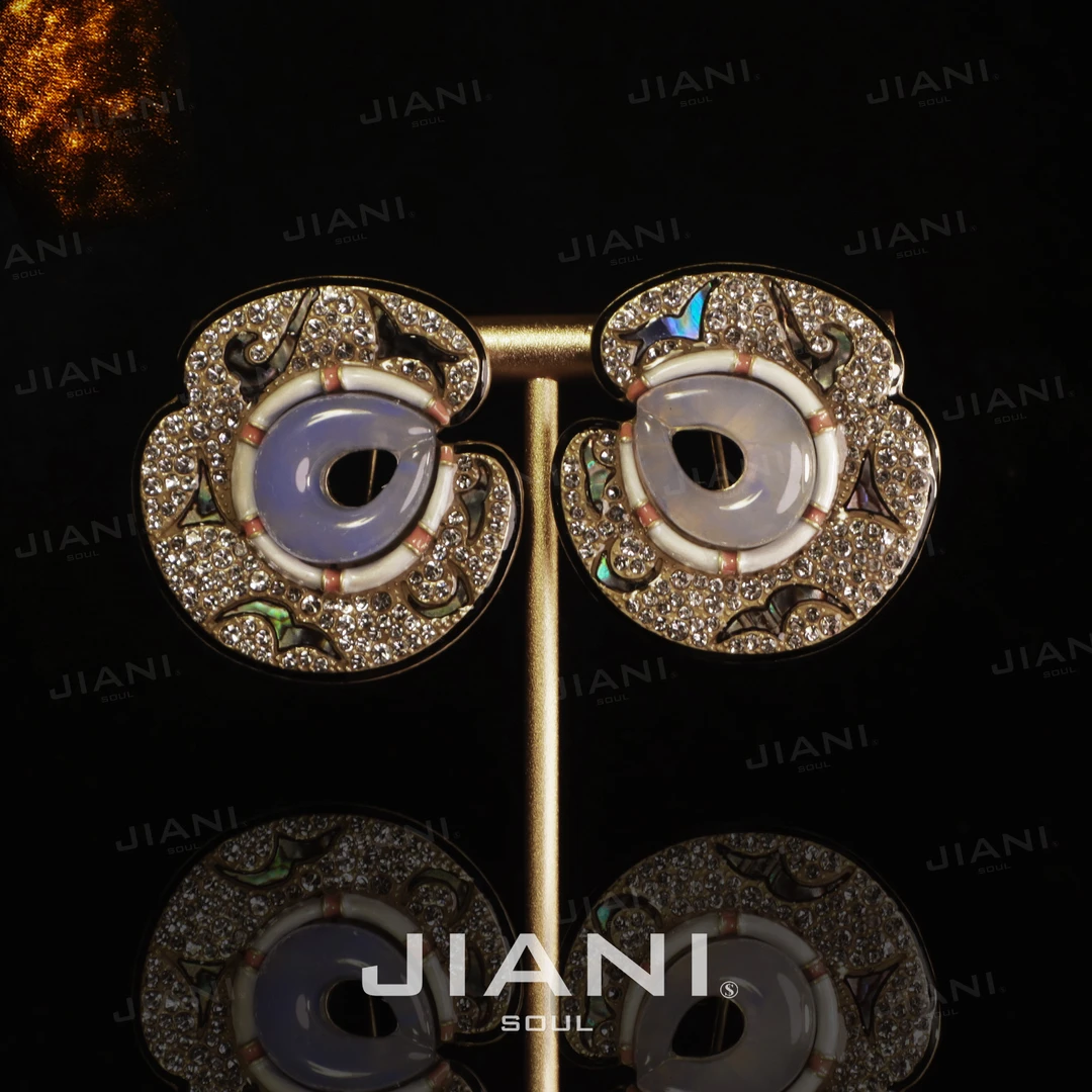 合金耳饰 JIANI【德国神作贝壳博物馆“贝壳彩绘画”精工系列】耳饰