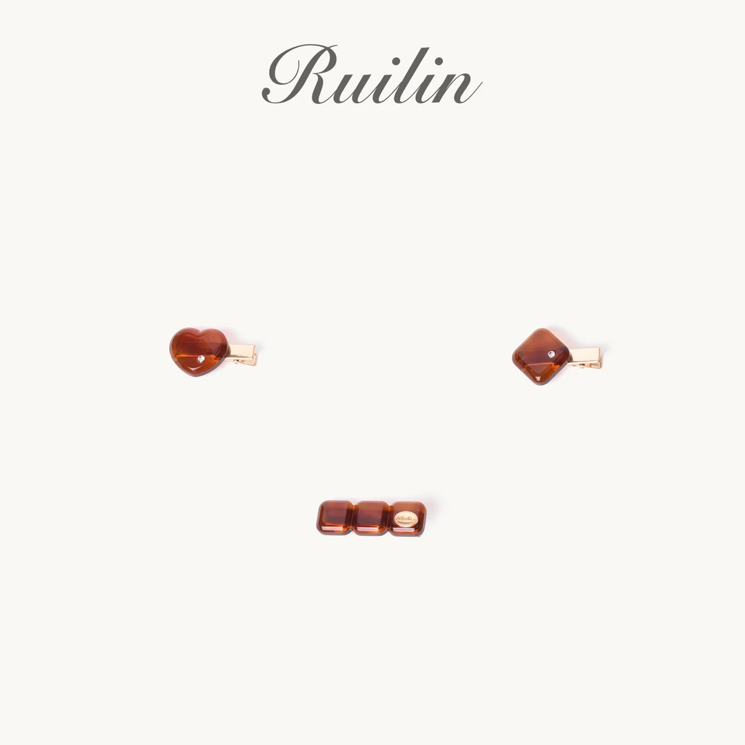 RUILIN【510】【甜蜜钻心】新款简约迷你网红百搭小压夹