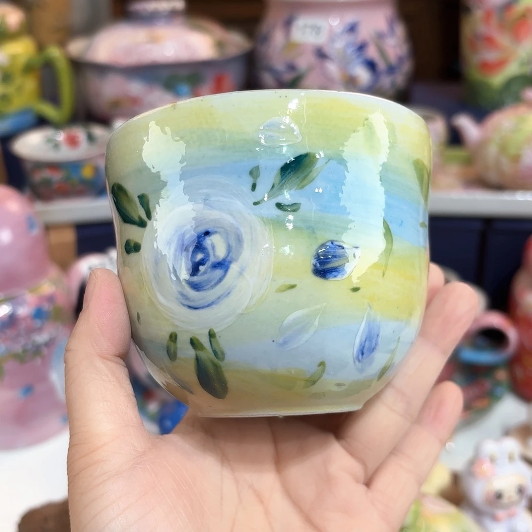 景德镇手绘高温釉下彩陶瓷茶具