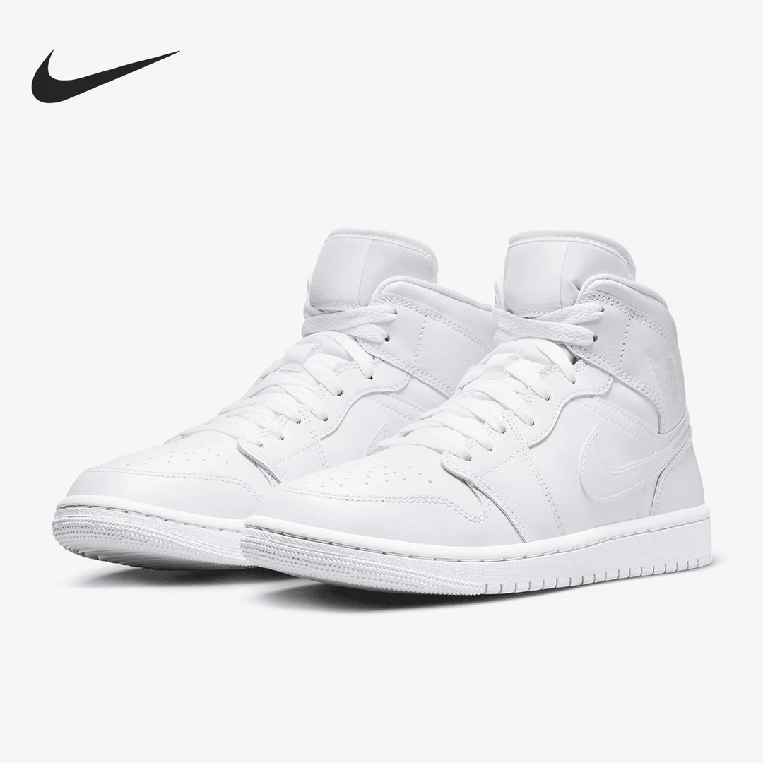 Nike/耐克正品Air Jordan1 Mid女子高帮运动休闲鞋DV0991-111