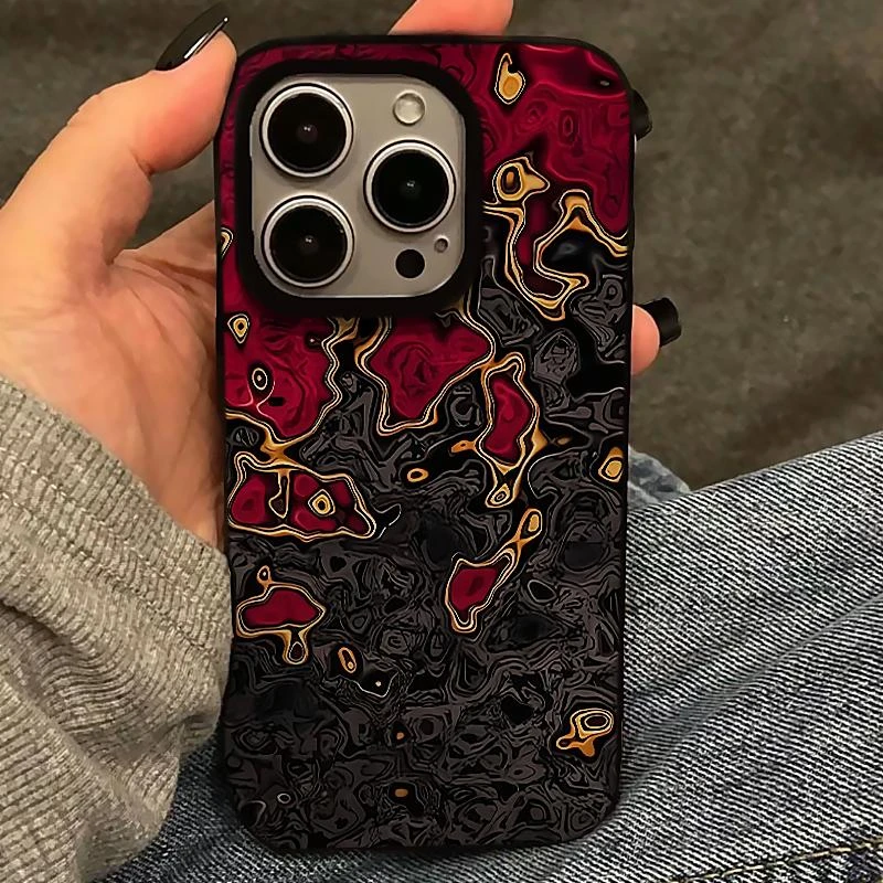 BANCA熔岩波纹适用iPhone16苹果15果冻手机壳华为vivo小米oppo套