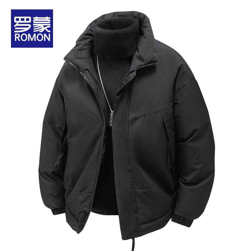 罗蒙立领加厚保暖棉服外套男秋冬季2025新款潮流宽松冬季棉袄男款