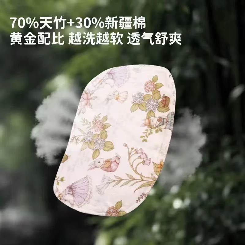 竹棉八层纱布【贝安悦】新生儿云片枕0~6个月宝宝平枕礼盒装