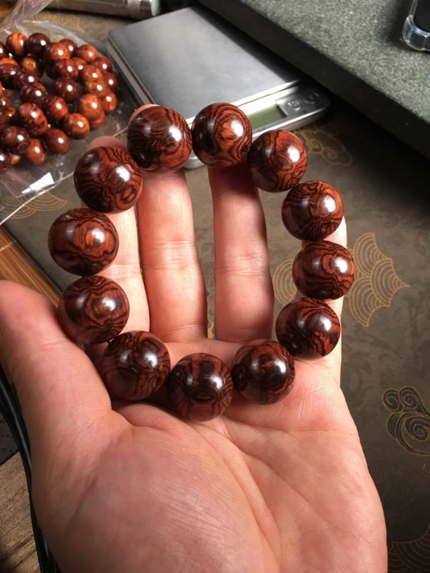 海南黄花梨蜘蛛纹2.0手链