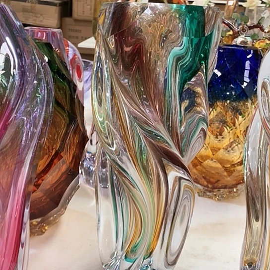 琉璃银***3花瓶高32厘米口径6厘米