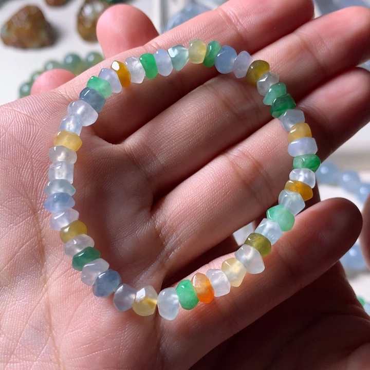 翡翠未镶嵌手串天然翡翠手串卡6