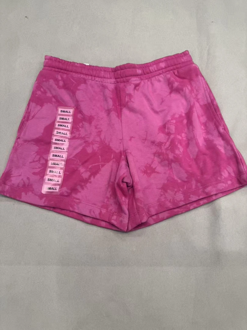 夏季毛圈布面料扎染瑜伽三分裤