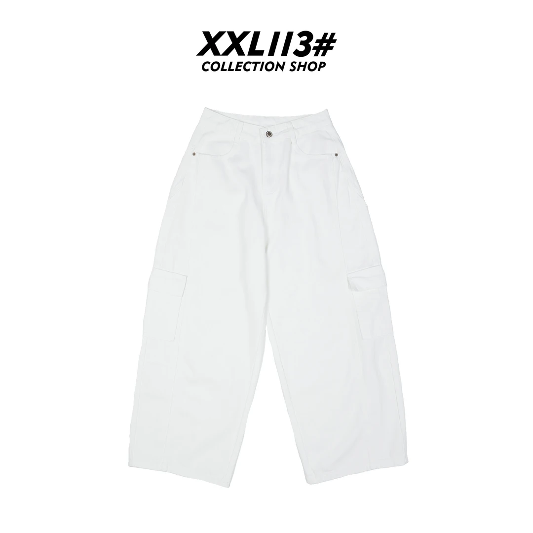 113* CENTRALIZED SHOP早春纯棉工装舒适阔腿裤子X6F09A5098