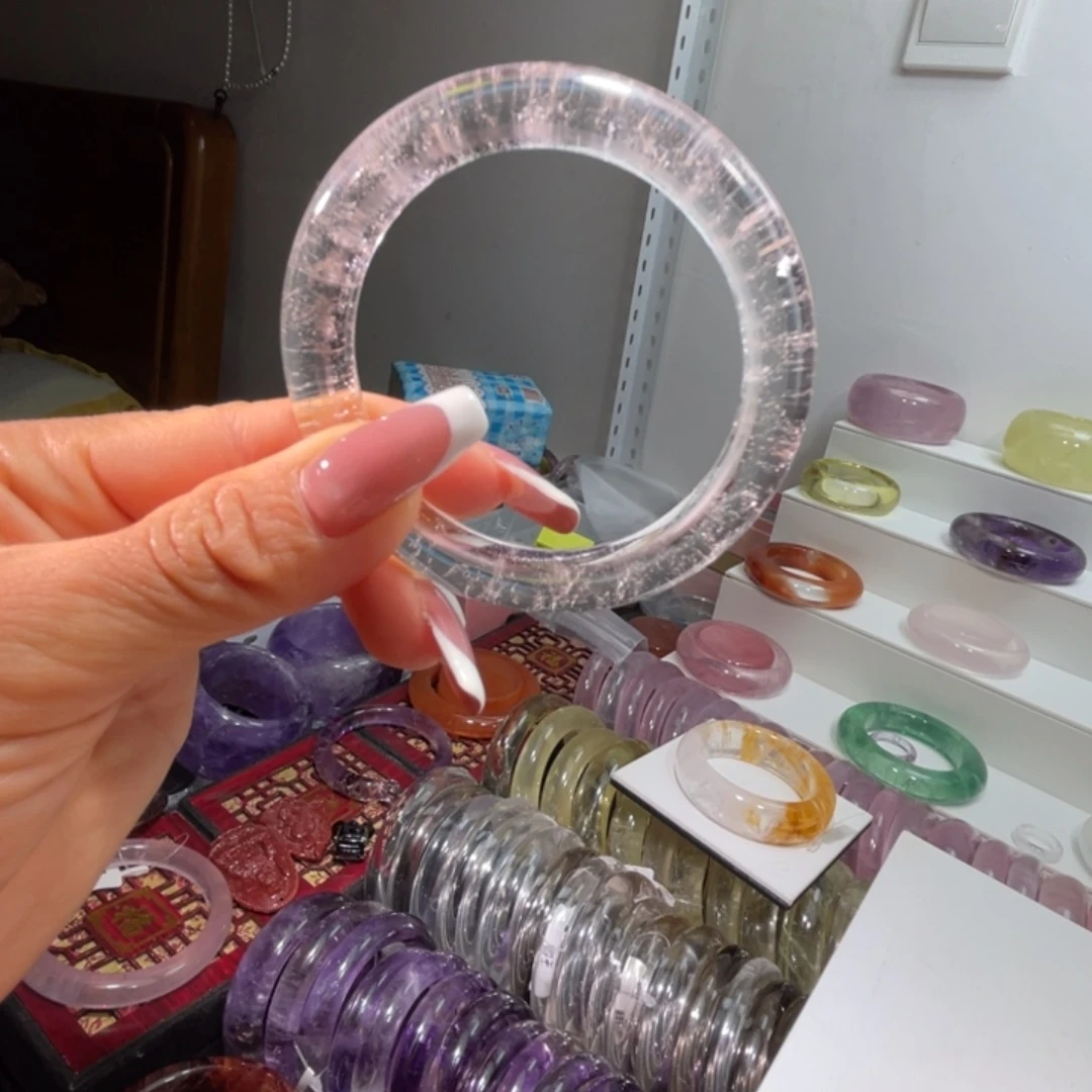 手镯水晶未镶嵌手镯54.8圈口19号