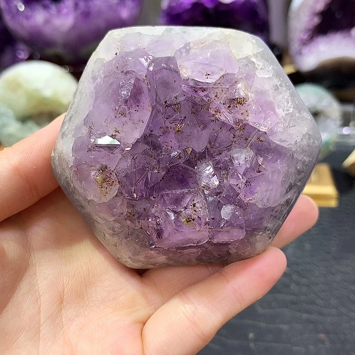 紫晶未镶嵌珠宝半成品