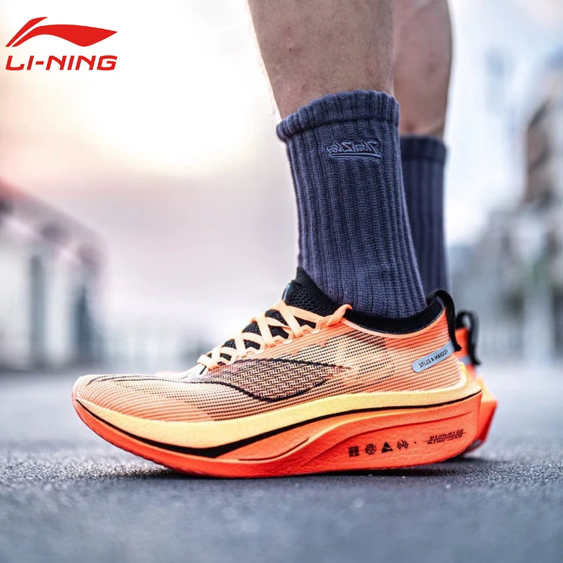 李宁飞电4 ELITE男女同款轻量高回弹竞速比赛跑鞋ARMU007