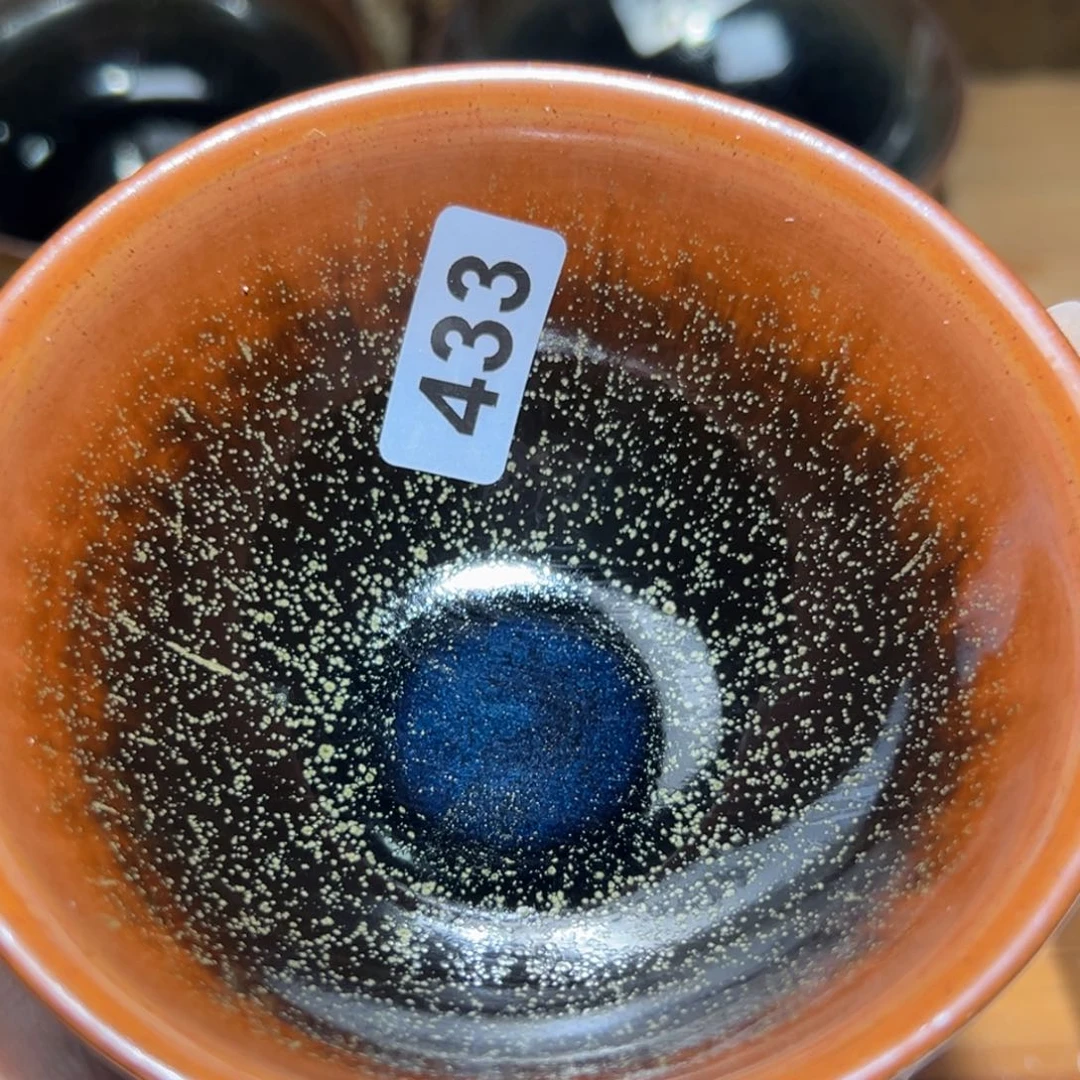 来***体茶盏全手工原矿原釉建盏