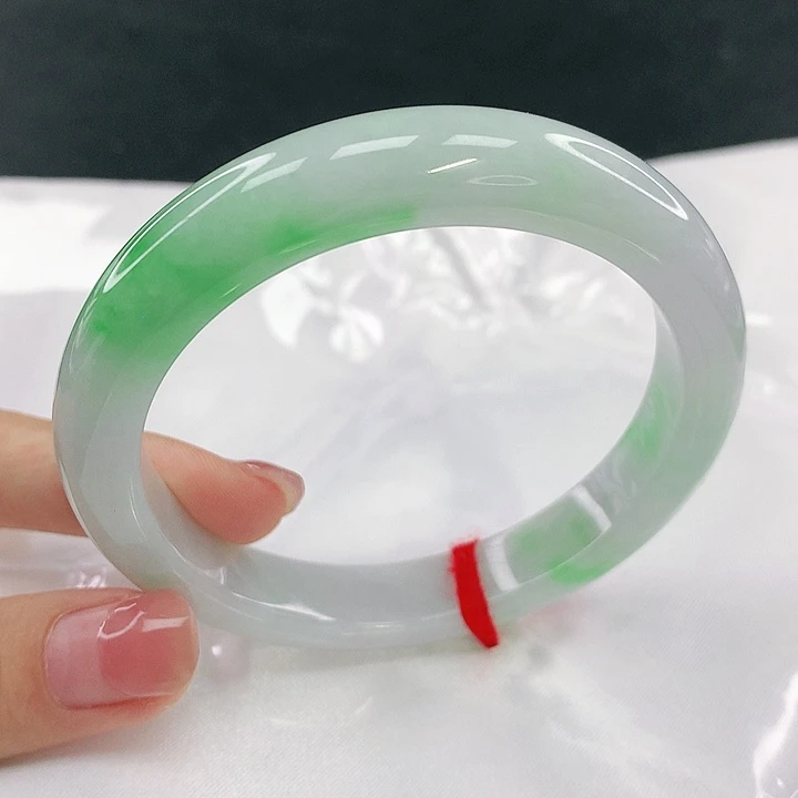 翡翠未镶嵌手镯圈57.3，03086