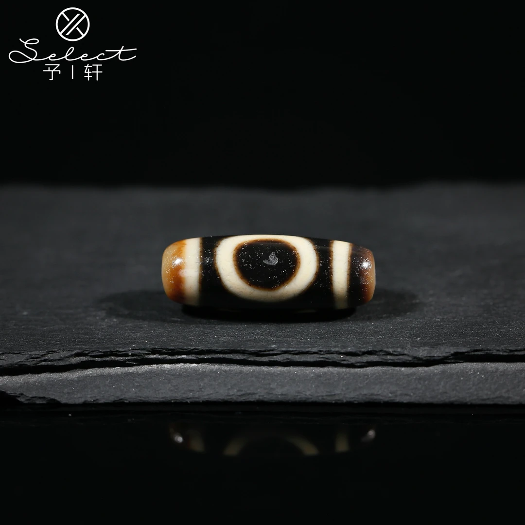 予轩出品；精品一代台湾上肯老超镜面一眼T地台珠30*11mm天珠吊坠