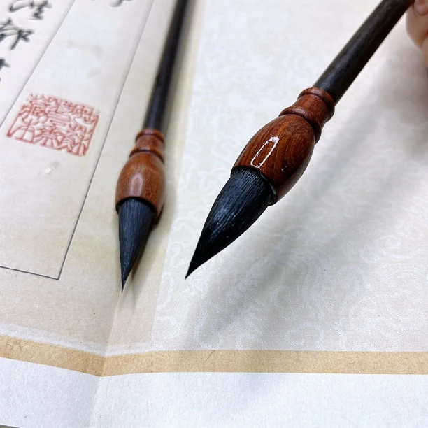 黑尖紫毫蒜头毛笔行书行草楷书篆书隶属专业级书法专用国画适用