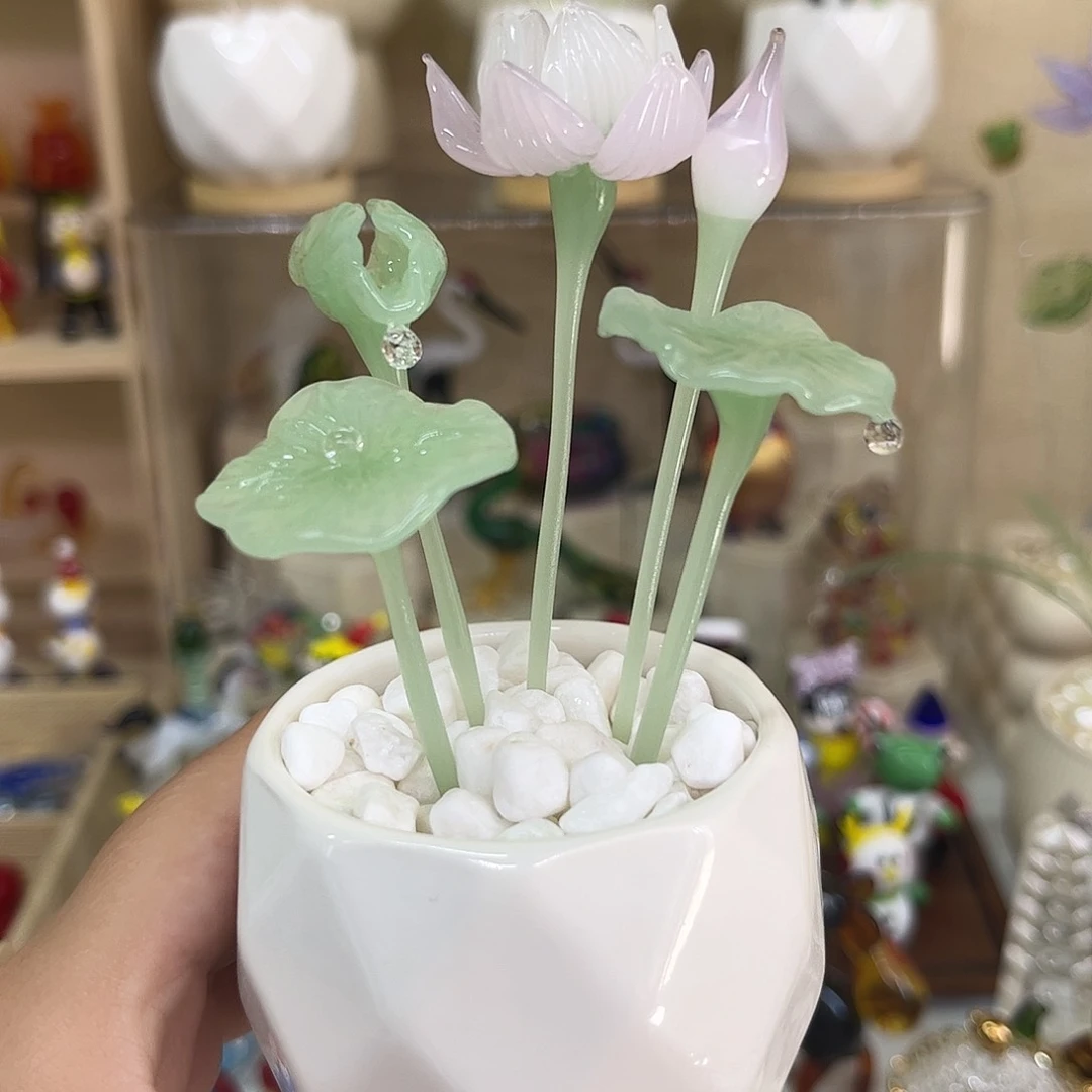 琉璃手工艺品琉璃荷花