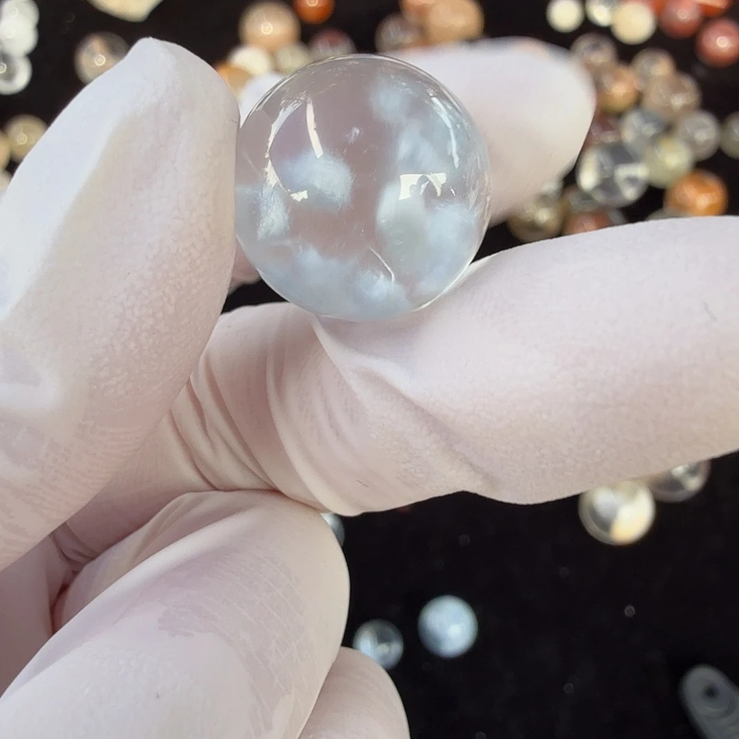 水***颜未镶嵌珠宝半成品水晶16.6mm定制不退换