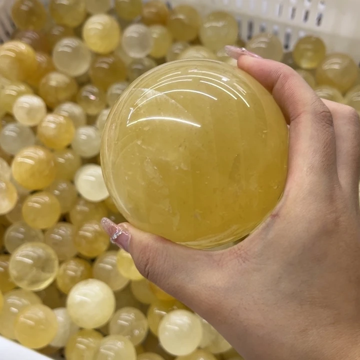 珠宝半成品未镶嵌水晶冰州黄球