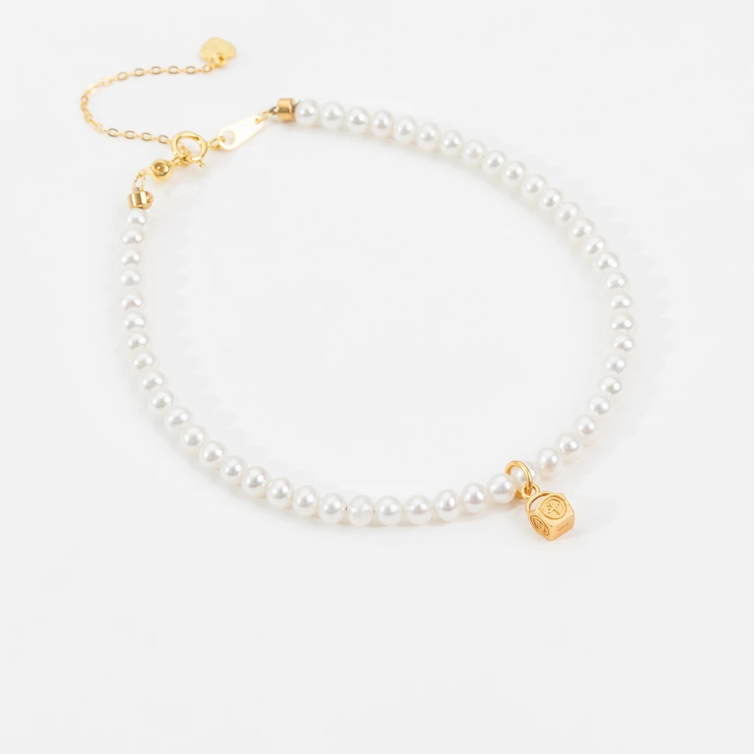 一桶金s925银天然淡水baby珍珠手链