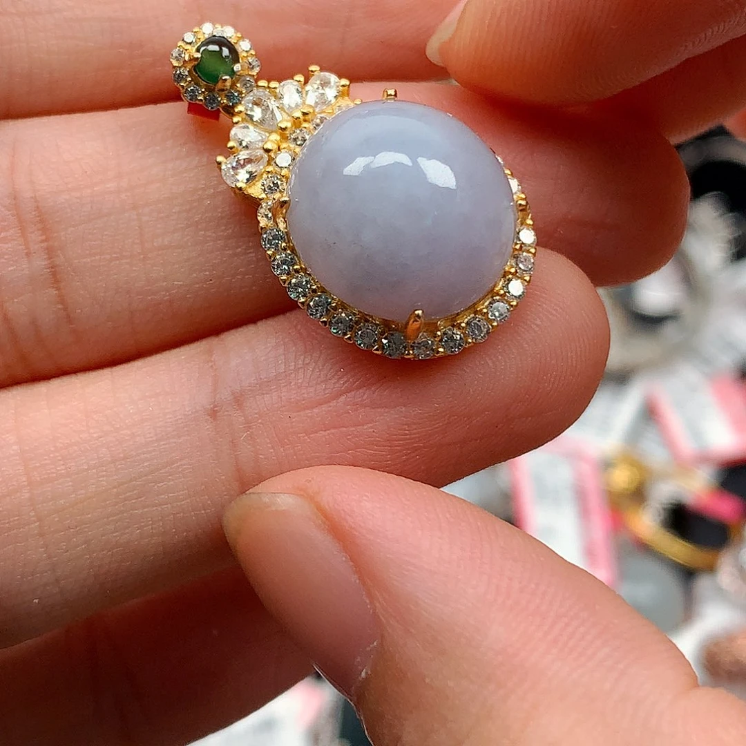 翡翠戒指银S925镶嵌
