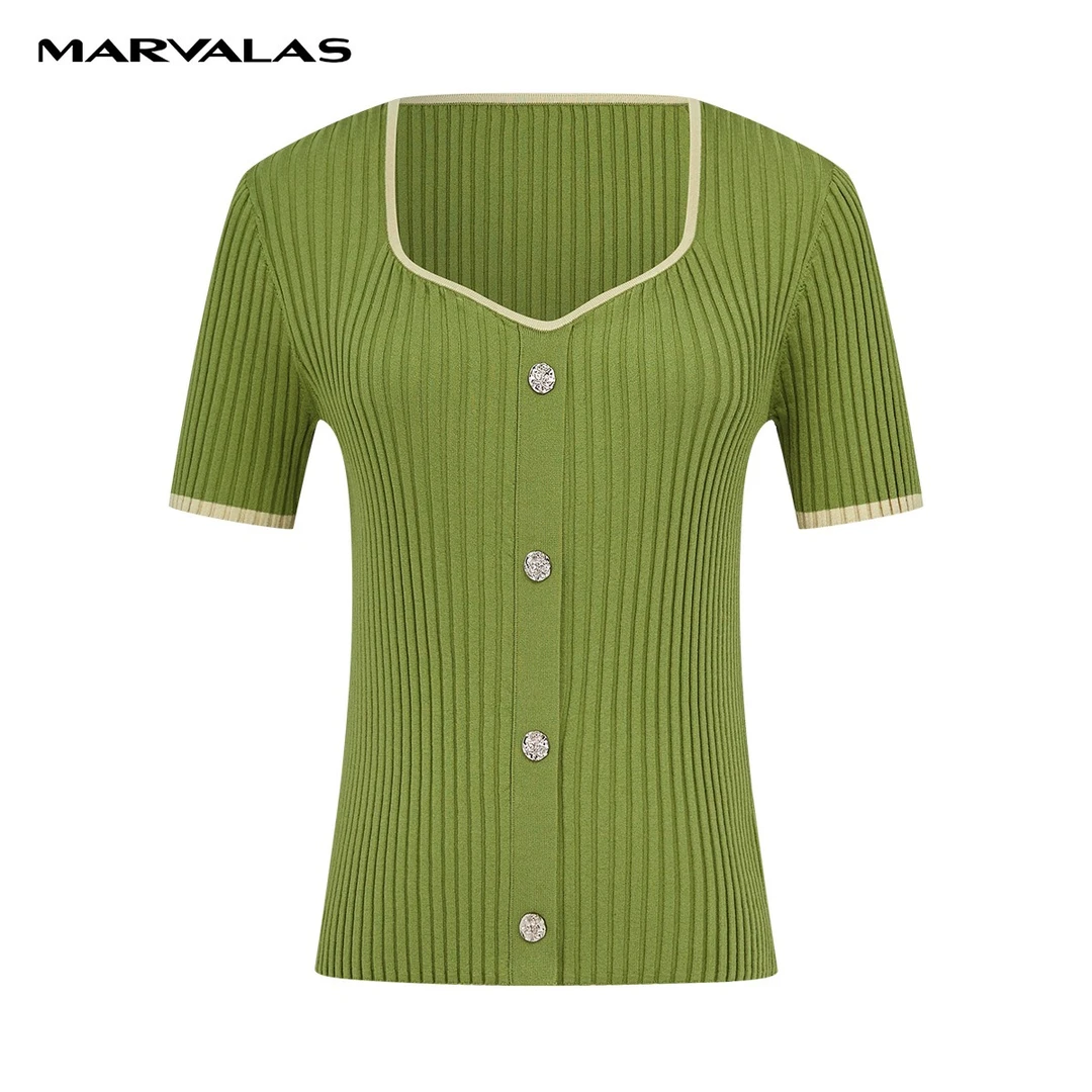 【专柜同款】M733104597曼德诗短款套头衫微胖遮肉上衣显瘦百搭针织