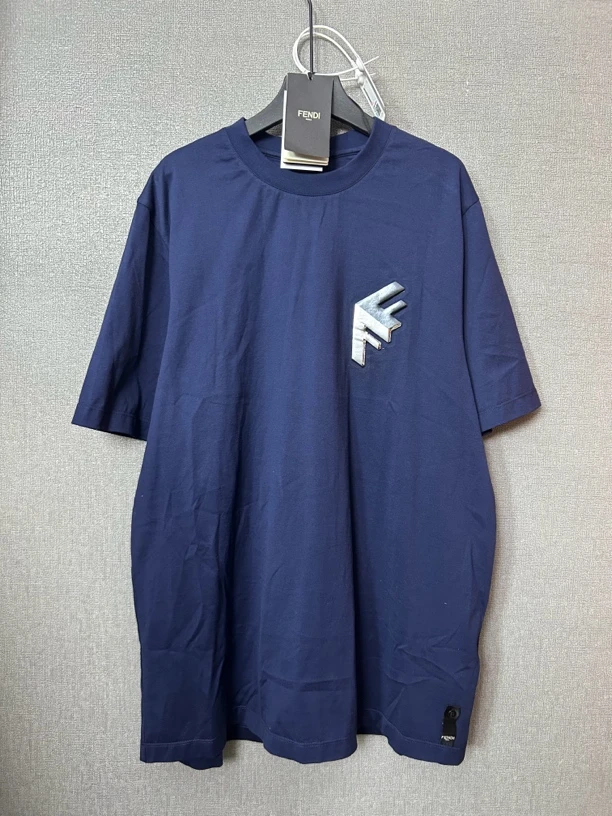 未使用 FENDI/芬迪 藏青色半袖T恤