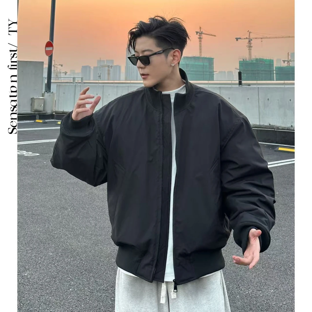 田野L 美式街头廓形蝙蝠袖飞行员冬季棉服