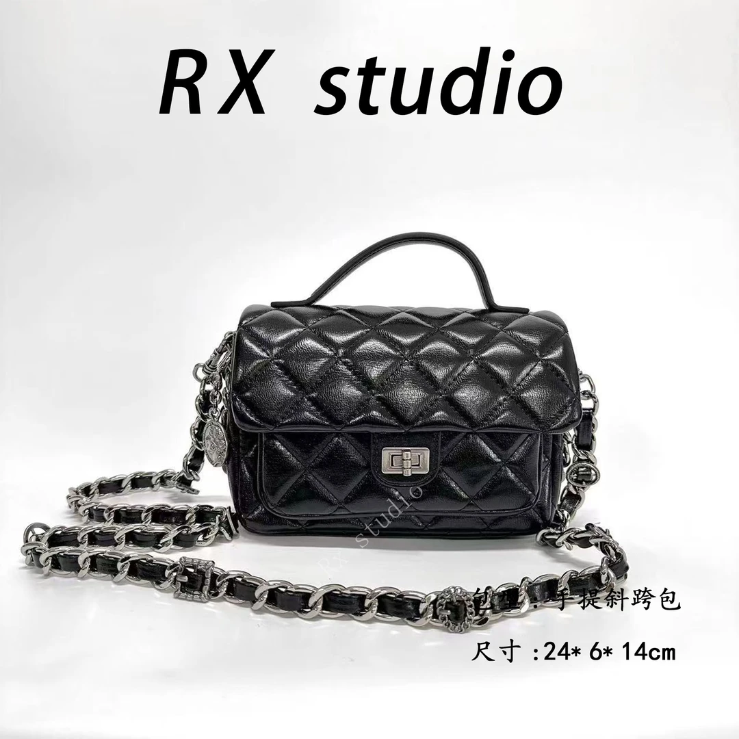 【母亲节礼物】SD-5192-小香黑RAIN.CUN轻奢小众时尚女士包