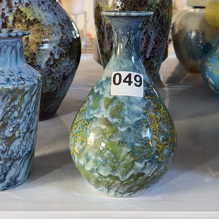 江***雪白泥花瓶高23口3。049