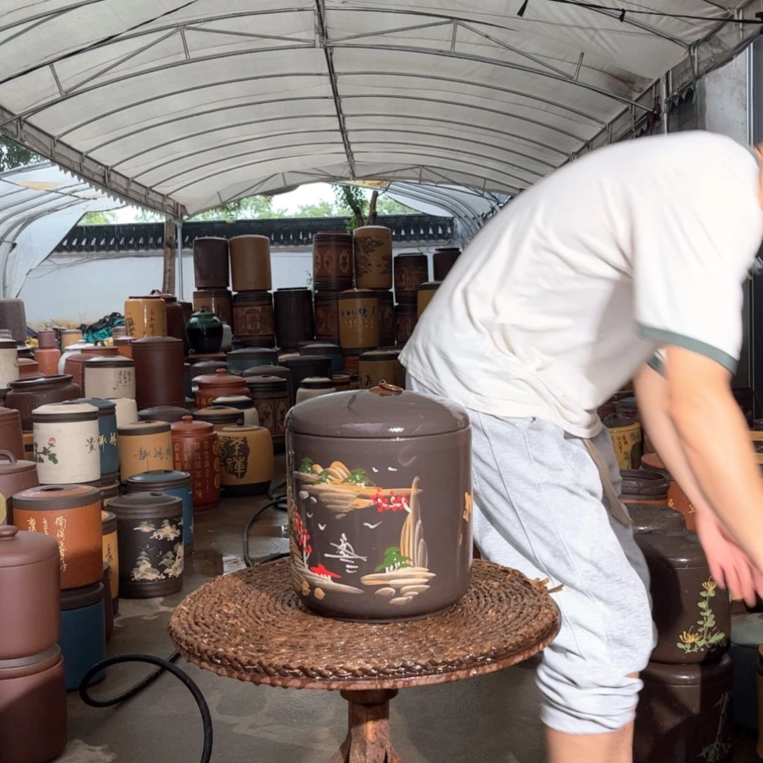 紫砂茶叶罐7 饼茶叶罐