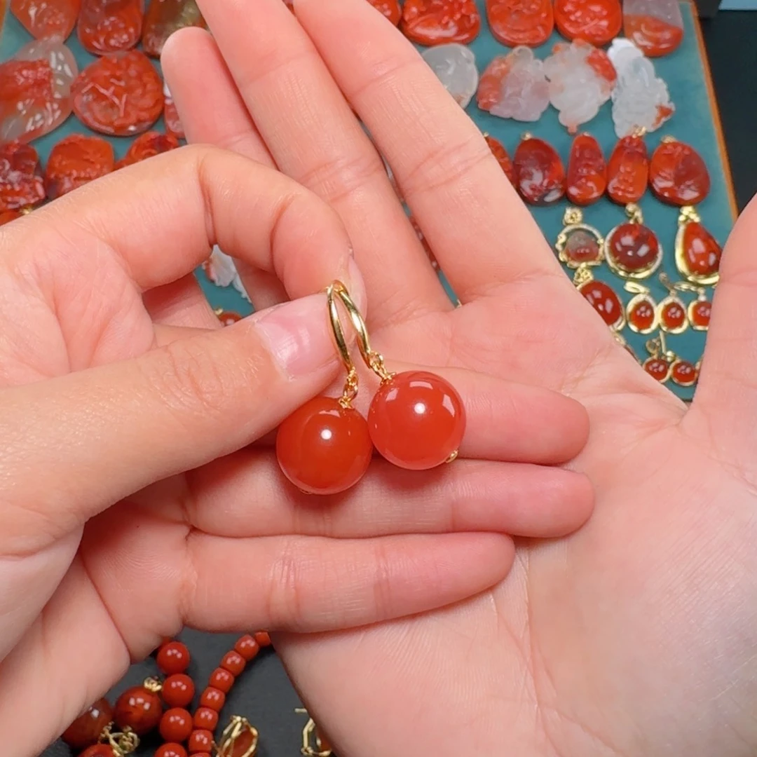 南红玛瑙南红保山14+银S925镶嵌