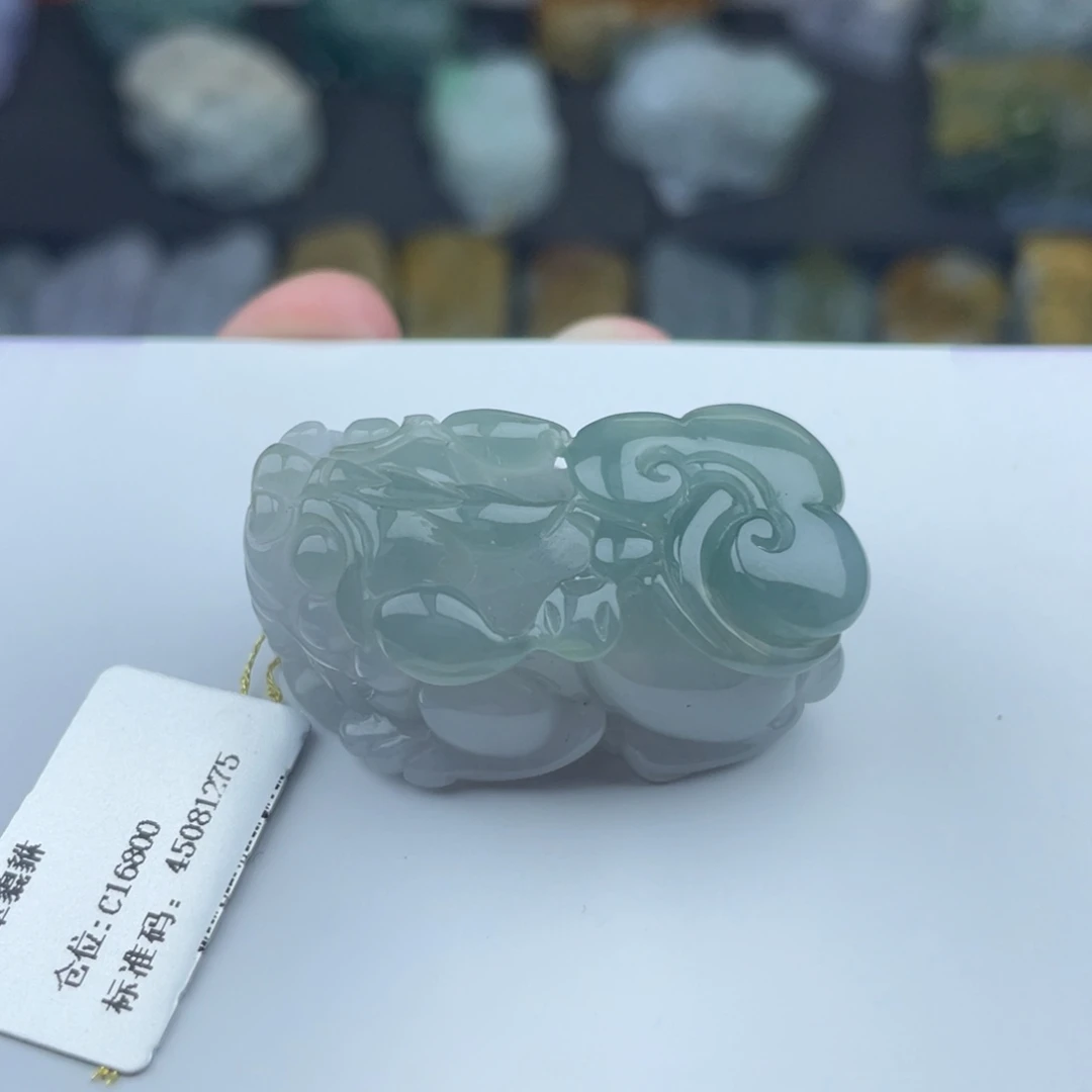 翡翠未镶嵌颈饰貔貅