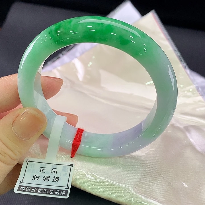 翡翠未镶嵌手镯正圈57