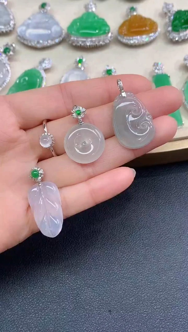 【可心严选彩虹盘】翡翠吊坠-多样性发其一18K金-JL02|CXQ21