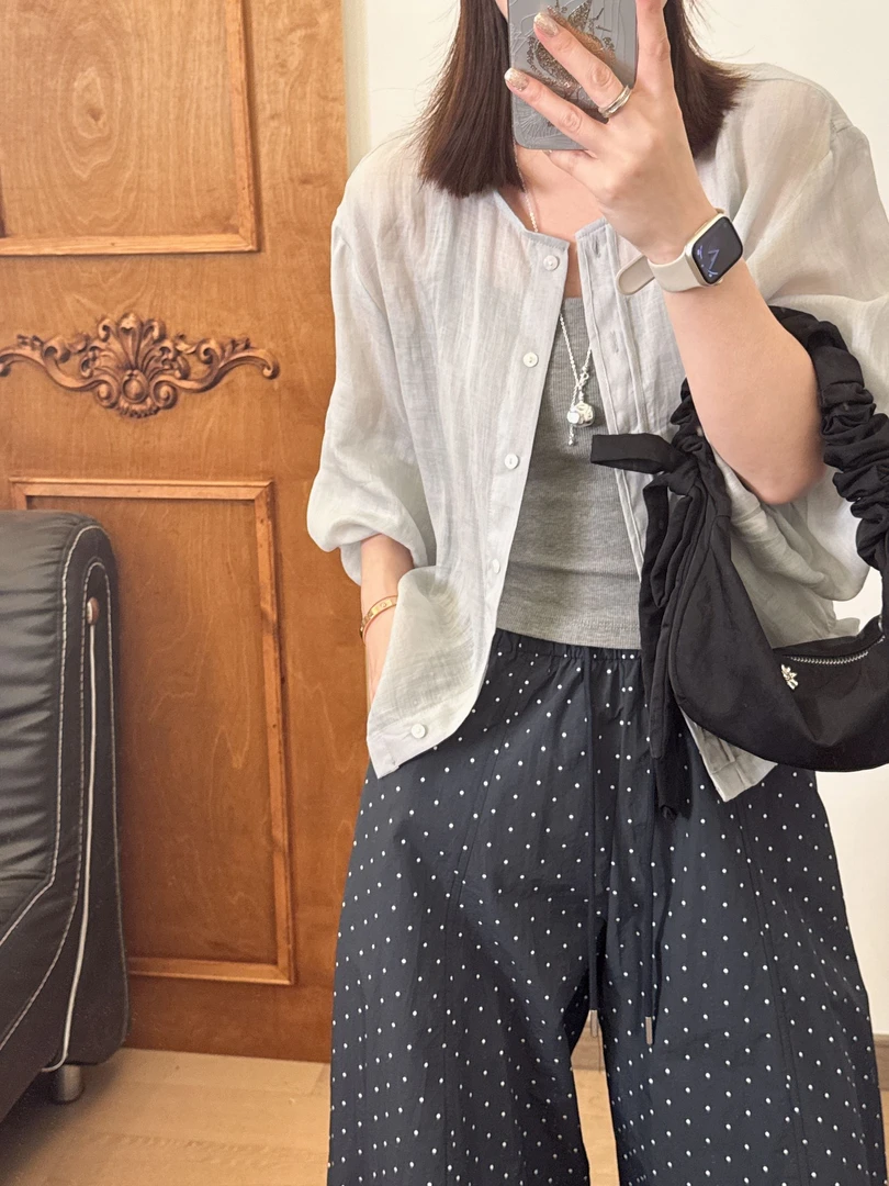 【NO退NO换】欧货极简主义百分百苎麻空气外套