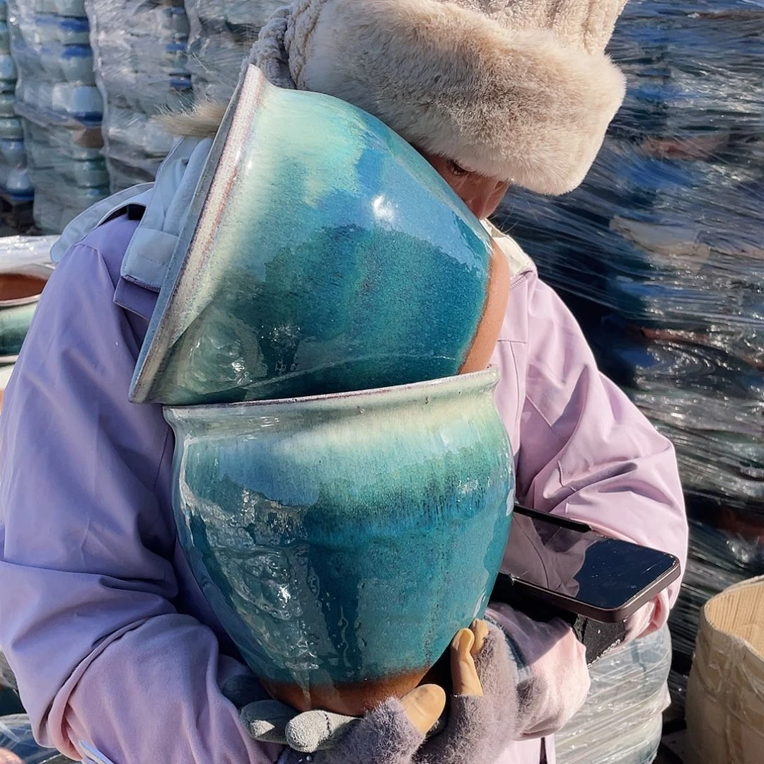 红陶王嫂花盆0209-247