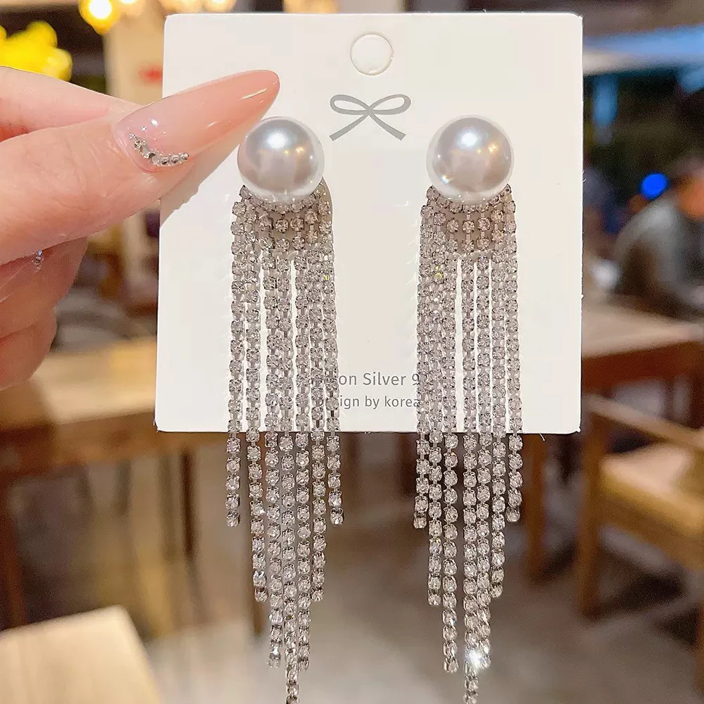 合金合成锆石耳饰 4133【流光夏央】轻奢耳饰