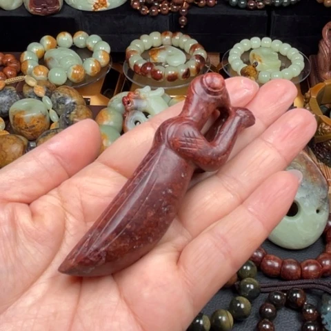 岫岩河磨玉（透闪石质玉）手链未镶嵌