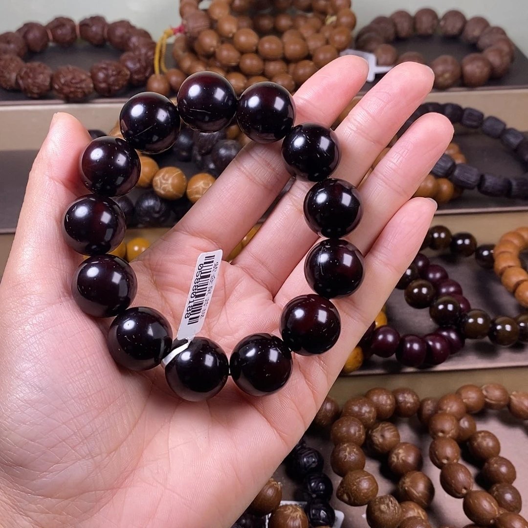 明***·手串紫金鼠18紫黑光珠