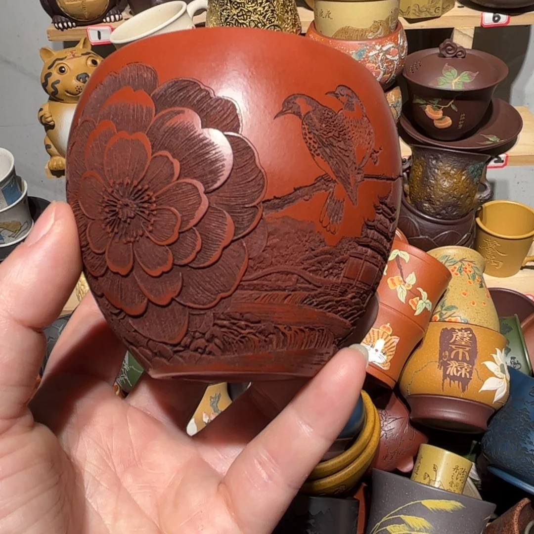 紫砂茶杯宜兴紫砂主人杯