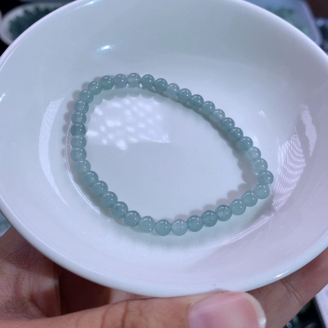 H***s未镶嵌手链翡翠危蓝珠卡4+，38颗