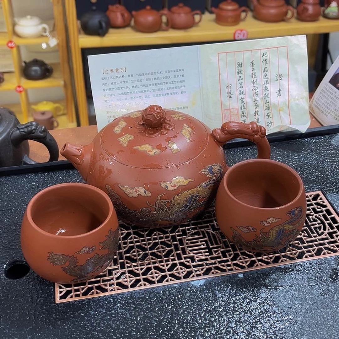紫砂茶案紫砂壶500cc主人杯
