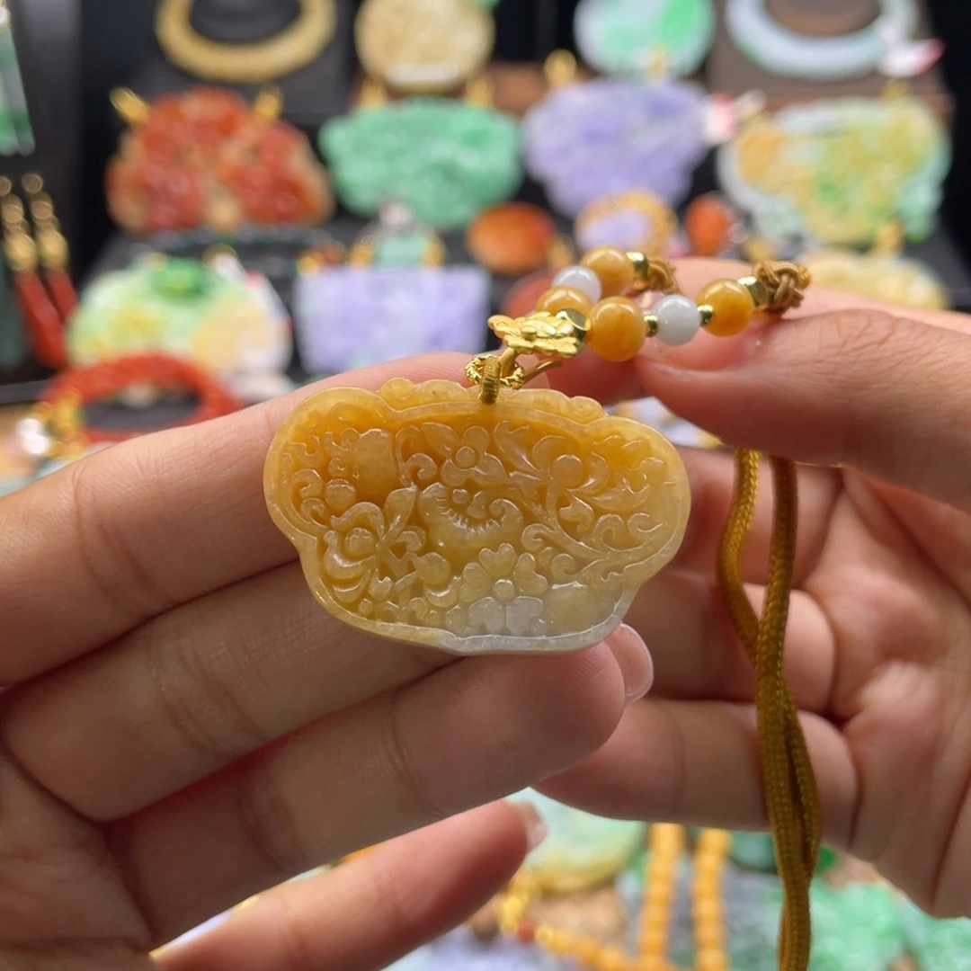 翡翠未镶嵌颈饰代编织