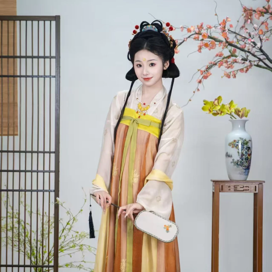 公主春夏见外包装唐制对襟明制汉服仙女裙夏款中国风