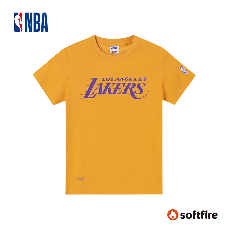 NBA联名款SOFTFIRE湖人队儿童童装圆领T恤夏季冰感凉爽透气
