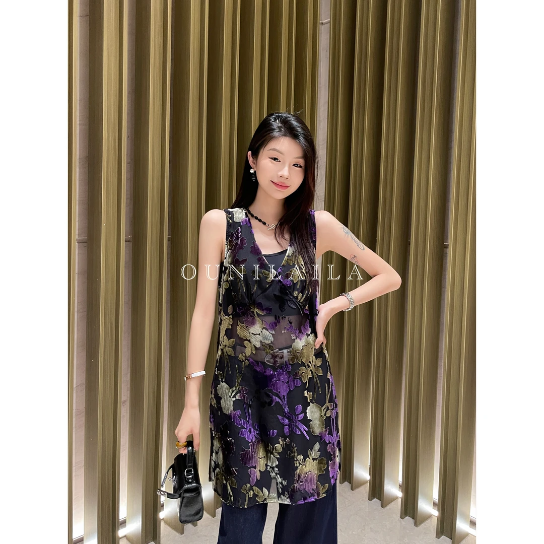 欧尼家【鎏金裙】立体花卉烧花工艺裙子/ 本期重磅推荐上衣LYQ8207N